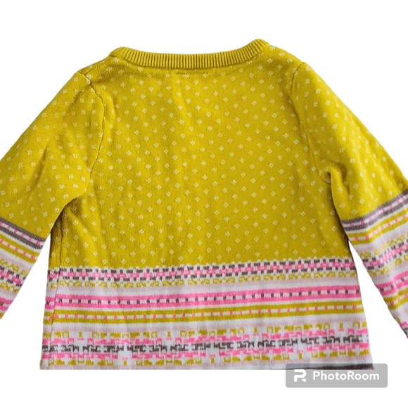 Girls OSHKOSH sweater dress size 3T pink yellow - Picture 5 of 7